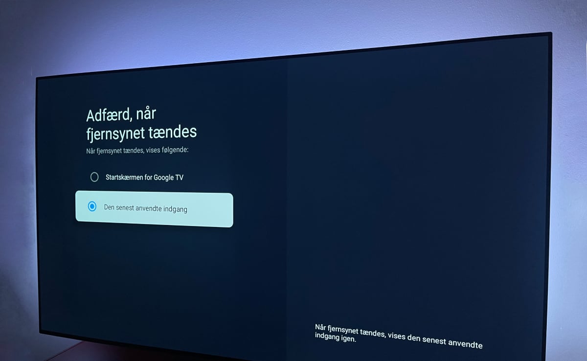Google TV opstart