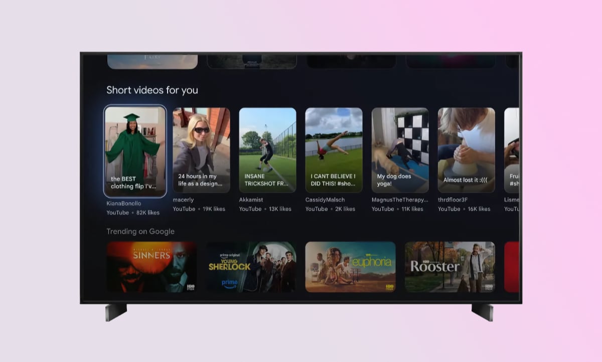 Google TV lodret video