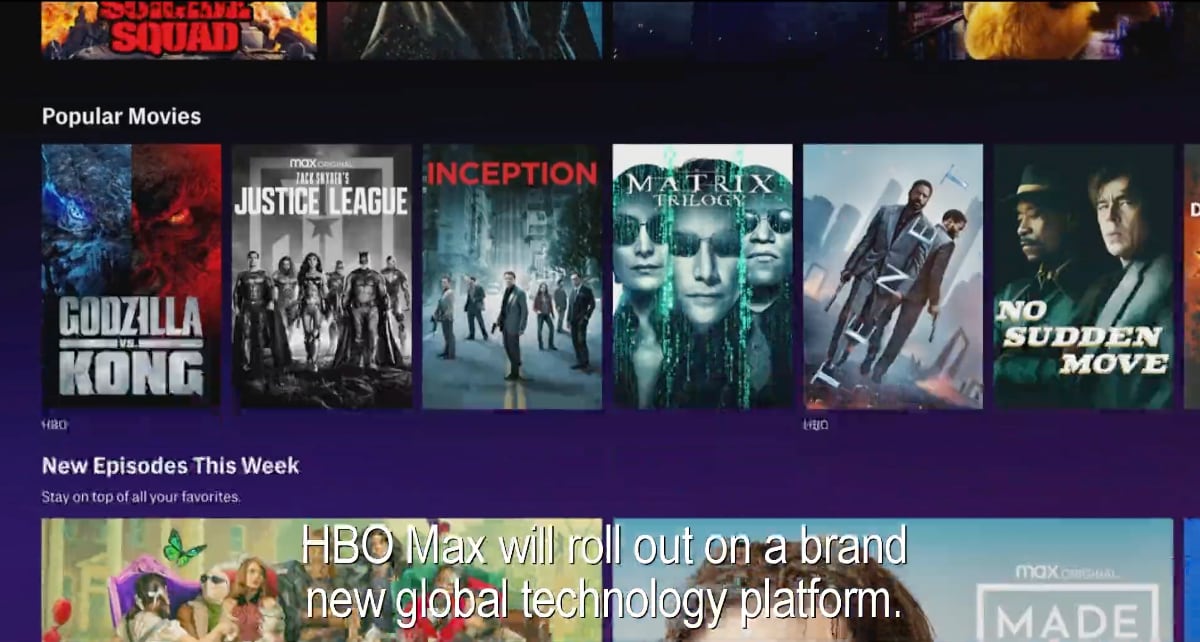 HBO Max brugerflade HBO Max brugerflade