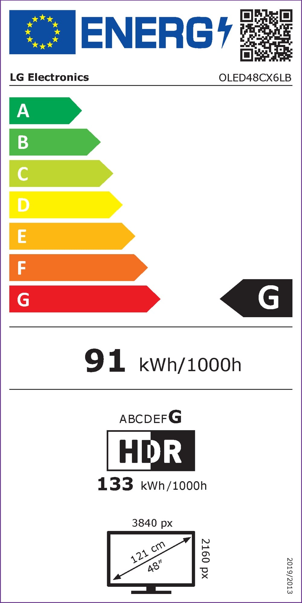 LG OLED strømforbrug