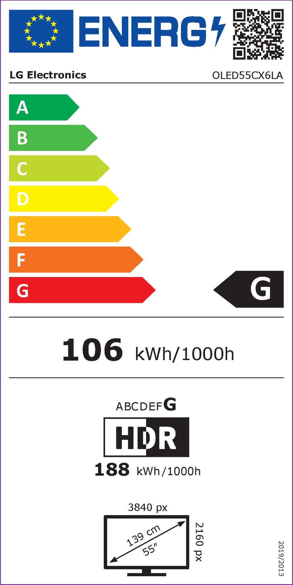 LG OLED strømforbrug