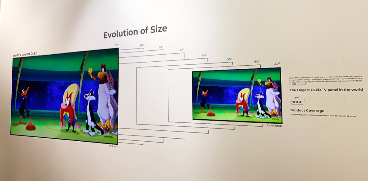 OLED TV sizes