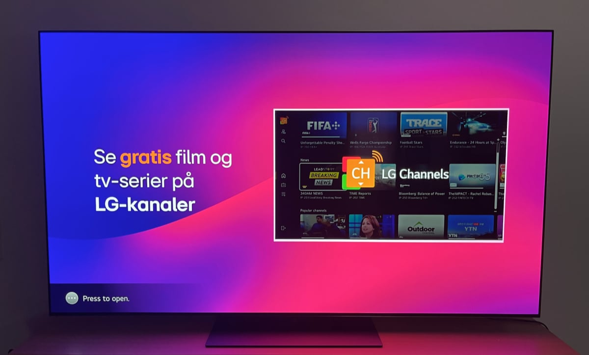 LG pauseskærmsreklame