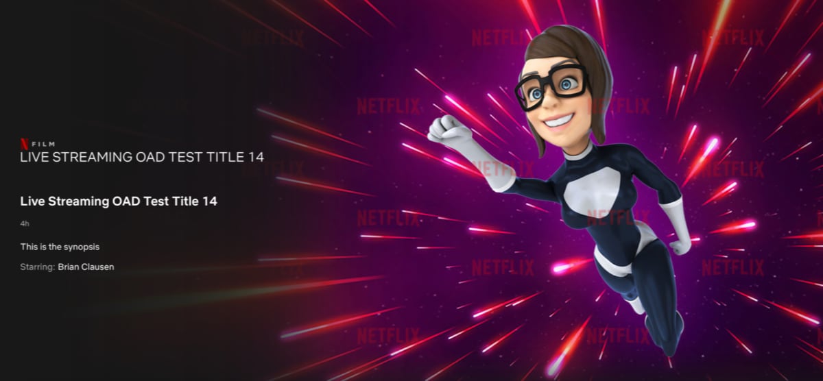 Netflix live test
