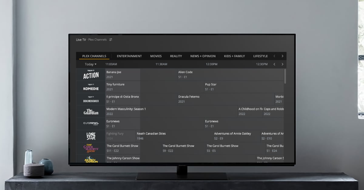 Plex live TV Danmark