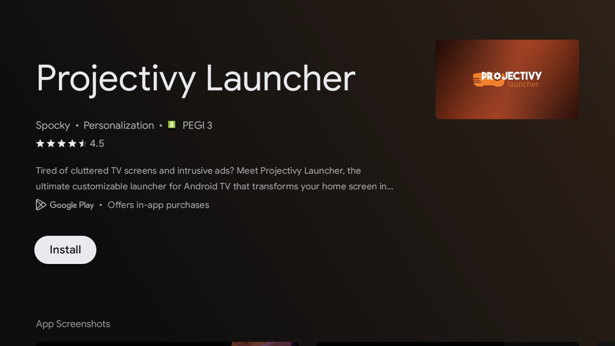 Projectivy Launcher Google TV Projectivy Launcher Google TV