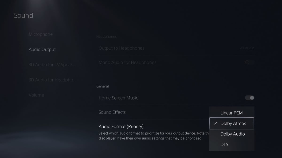 PlayStation 5 Dolby Atmos PlayStation 5 Dolby Atmos