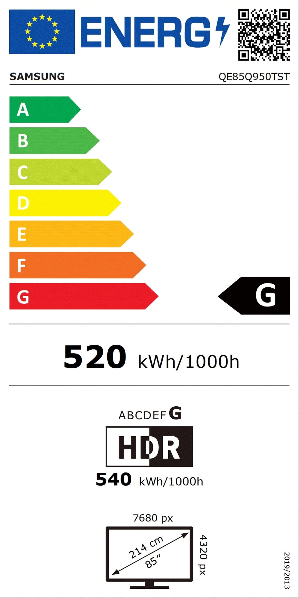 Samsung QLED strømforbrug