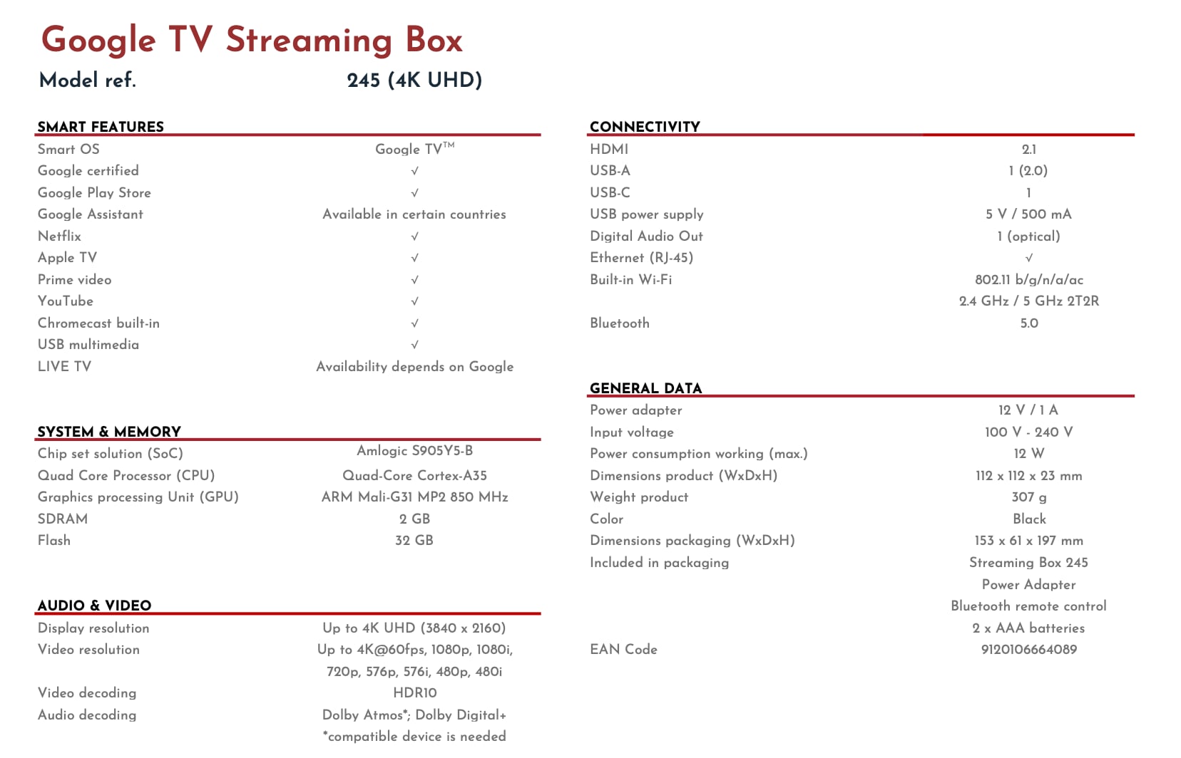 Thomson Streaming Box 245