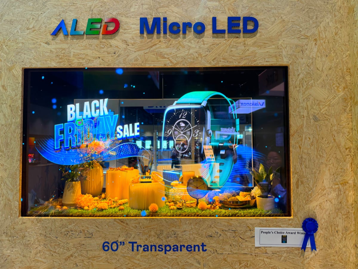 Gennemsigtig microLED