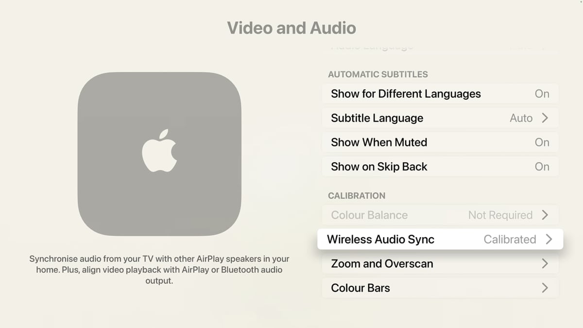 Wireless Audio Sync tvOS 18.5