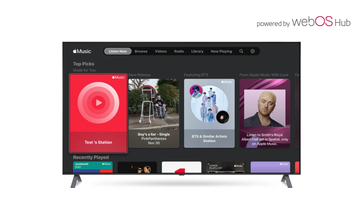 Apple Music webOS Hub Apple Music webOS Hub