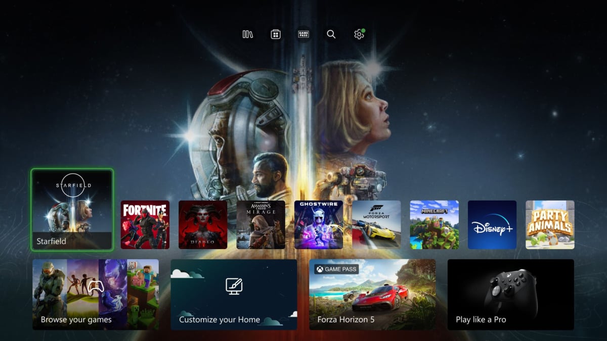Xbox brugerflade