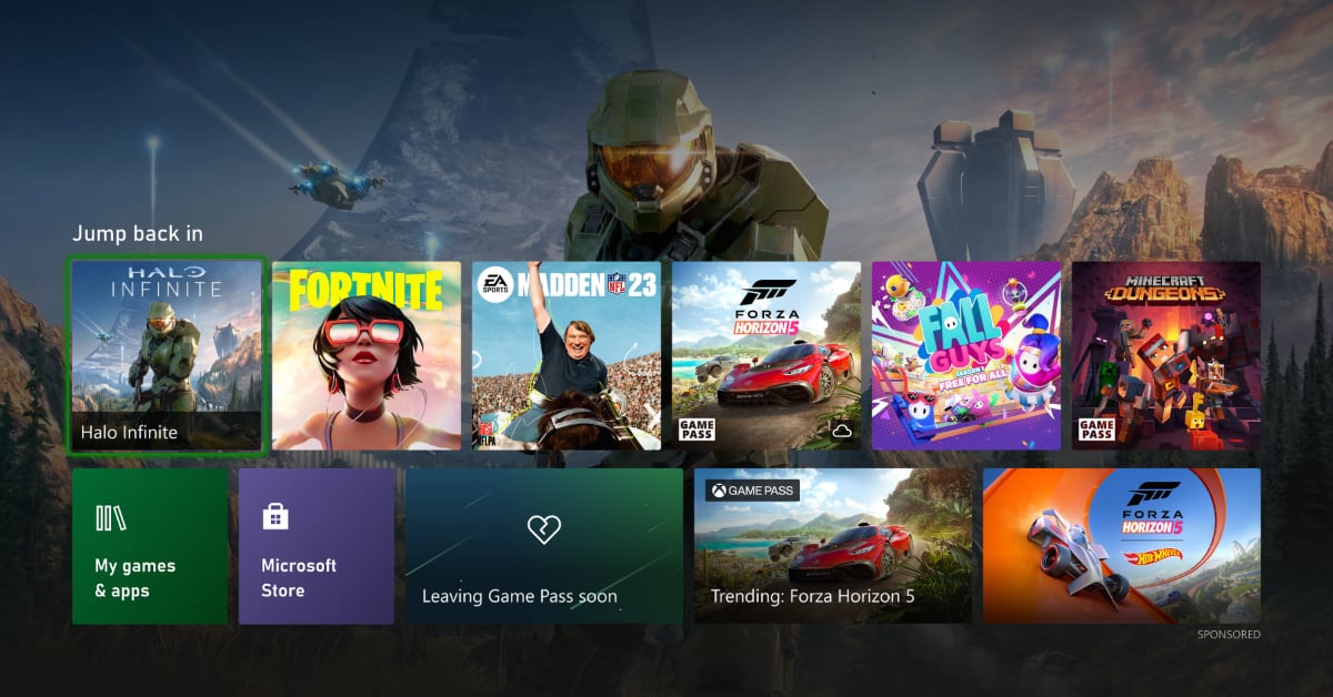 Xbox brugerflade 2023