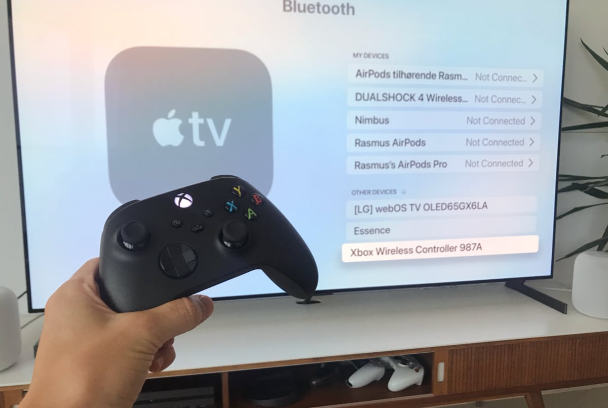 XSX controller på Apple TV Xbox Series X controller